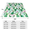 thumbnail image 3 of Balery Cactus Plants Manta de Felpa Suave y Acogedora – Cobija de Franela Aterciopelada para Cama, Lavable y Cálida para Sofá, Mascotas, Transpirable-40"x30", 3 of 7