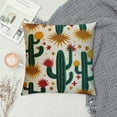 thumbnail image 2 of JEUXUS  Throw Pillow Covers Pillow Cushion Cases Farmhouse Decor Square Pillowcases for Sofa Couch Bedroom Living Room Car Sun&amp;Cactus, 2 of 5
