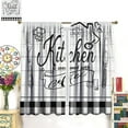 thumbnail image 3 of Farmhouse Rustic Kitchen Curtains, Vintage Fork Spoon Barn Rustic Plank Cafe Curtains Home Living Room Bedroom Blackout Curtains 2 Panels 55x63 Inches, 3 of 6