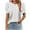 White, variant on Ichuanyi Women's Polka Dot Puff Sleeve Blouse Tops Ladies Casual Office Work Crew Neck T-Shirt