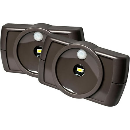 Mr. Beams Wireless Motion Sensing LED Slim Lights, Brown, 2-Pack