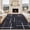 Black, variant on Modern Geometric Runner Rug, 2x6 Low-Pile Washable Non-Slip Throw Rug, Ultra Soft Stain Resistant Abstract Striped Carpet for Kitchen Entryway Hallway