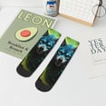 thumbnail image 7 of Pofeuu Fluorescent Wolf Print 30cm Socks, Adult Running Hiking Socks for Youth and Adult, 7 of 7