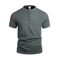 thumbnail image 6 of Timoontee Men's Short Sleeve Basic T Shirt Breathable Fabric Moisture Wicking Crew Neck V Neck Great For Multiple Quick Dry Gray M, 6 of 6