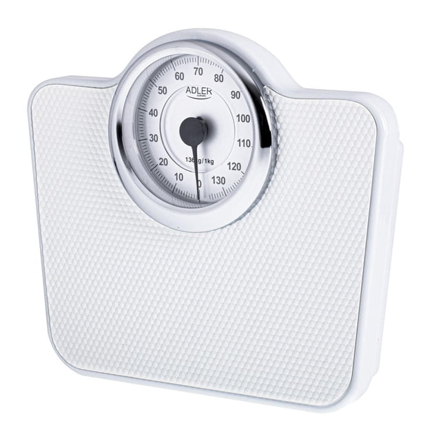 Adler Báscula de Baño Mecánica, Peso Corporal, Báscula de Fitness Analógica, Capacidad 136 kg, Esfer