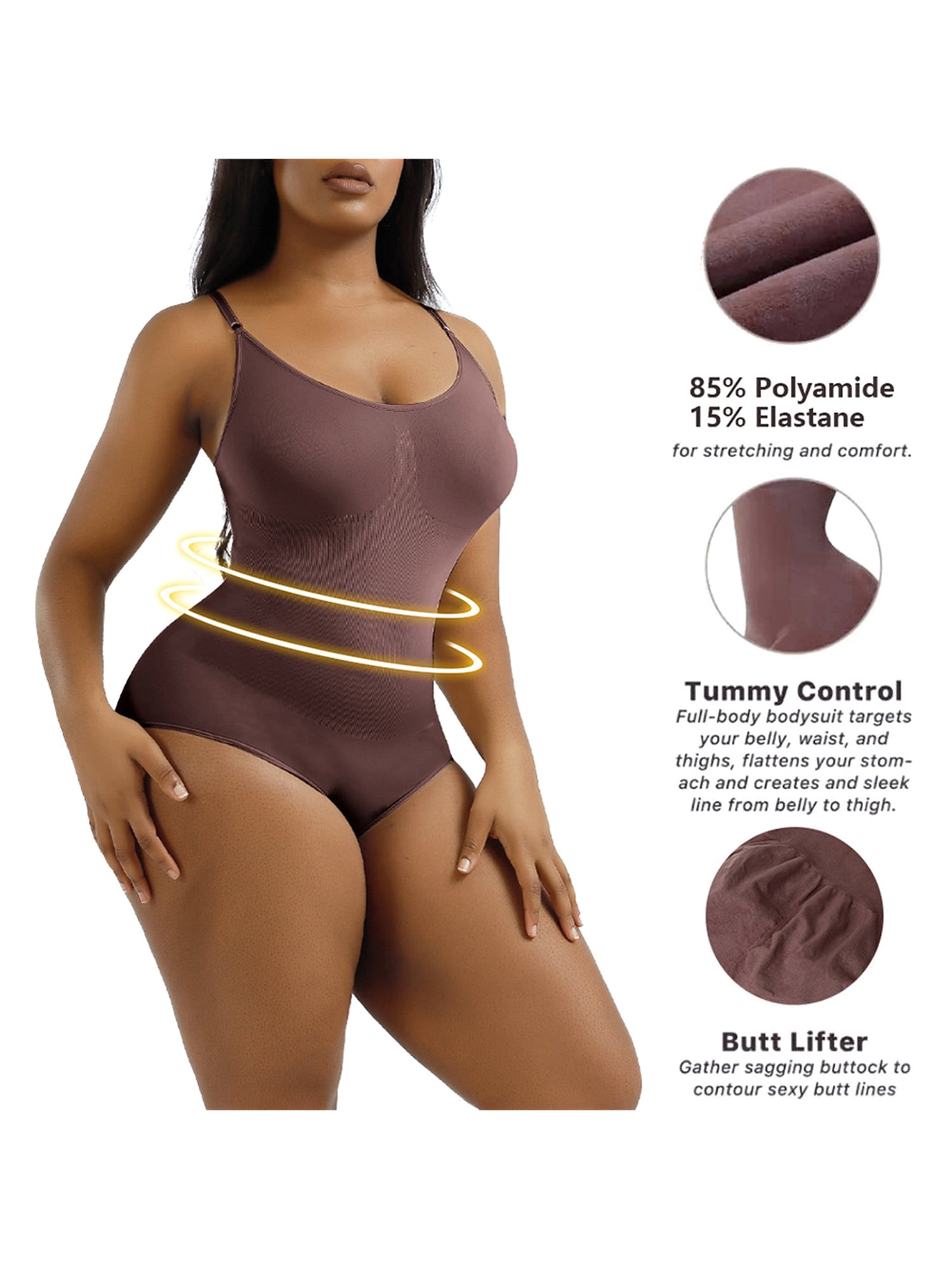 Bodysuit for Women Tummy Control Shapewear Seamless Sculpting Thong Body  Shaper 