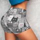 thumbnail image 4 of Balery Cats Group Pantalones cortos de entrenamiento estampados para mujer, sin costuras, ajustados, para gimnasio, yoga, correr, deportes, ejercicio activo, fitness.-Small, 4 of 8