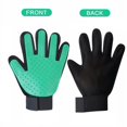 thumbnail image 4 of Pet Hair Removal & Grooming Glove 1Pc. For Dogs & Cats – Bathing & Massaging Glove For Pets, Green, Left Hand, 4 of 11