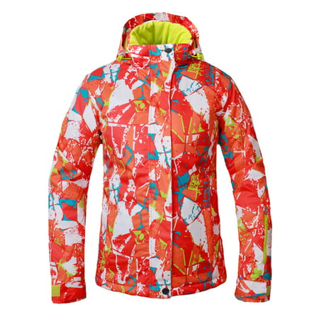 Women's Hooded Windproof Ski Jacket Breathable Waterproof Sports Skiing Snowboard Jacket (Best Breathable Ski Jacket)