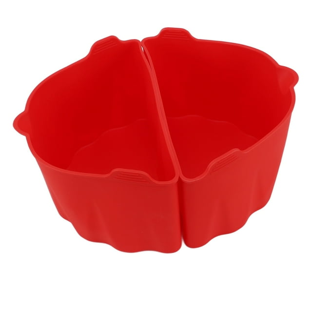 Silicone Slow Cooker Divider Liner, 2Pcs 6-7QT Cook Pot for Home Restaurant, Protects Bottom, Extends Lifespan, Cook Two Dishes in One Pot, Food Grade, Easy to Clean, Dishwasher
