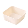 thumbnail image 2 of Square Cereal Bowl, Plastic Serving Bowl Portable for Picnic Snack Salad Dessert, Lightweight Reusable Soup Bowl for Home Camping Travel, Beige, 2 of 6