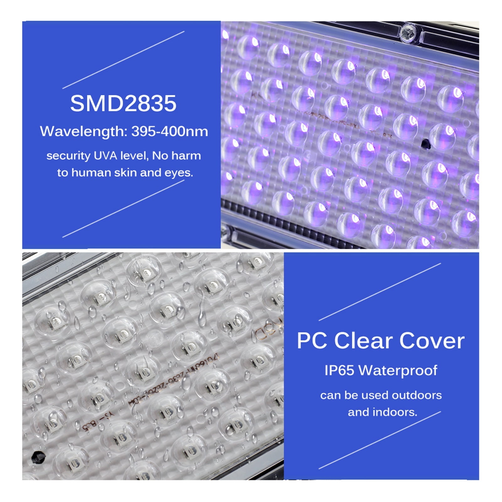 50W 100W 150W UV Flood Light 395nm 400nm Ultraviolet Fluorescent Sta Lamp For Bar Dance Party Blacklight