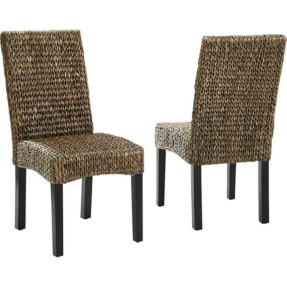 Maykoosh Antique Accents Dining Chair, Set of 2, Seagrass, 24"D x 18.75"W x 18.5"H, Coastal Design Dining Chairs, Modern Dining Chairs, Comfortable Dining Room Chairs