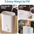 thumbnail image 5 of Cool Mist Humidifiers for Bedroom (6L) - Large Room No-Filter, Quiet Air Corded Humidifier for Plants, Baby, Allergies, Dry Skin, Congestion, 60 Hr Run Time, Easy Clean, 5 of 5