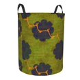 thumbnail image 3 of YFYANG Waterproof Laundry Hamper, Abstract Floral Pattern Laundry Basket Oxford Fabric with Handle Foldable, S, 3 of 8