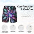 thumbnail image 4 of Kdxio Colored Abstract Print Men'S Swim Trunks With Compression Liner 7 Inch Inseam Quick Dry Swim Shorts, 4 of 7