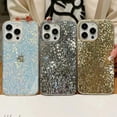 thumbnail image 5 of Designed for iPhone Case,Luxury Electroplating Glitter Sparkle Sparkly Bling Camera Lens Protection Shockproof Protective Cover Phone Case (iPhone 13 Pro Max,White), 5 of 5