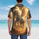 thumbnail image 4 of Fotbe Golden Winged White Horse Camisa Hawaiana para Hombre Unisex – Camisa Casual de Verano con Botones de Manga Corta de Algodón y Lino,3X-Large, 4 of 7