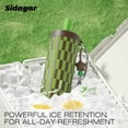 thumbnail image 3 of Sidagar 24 oz Ceramic Lined Insulated Water Bottle with Straw and Carry Strap, Green Brown Checker, 3 of 9