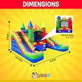 thumbnail image 2 of Pogo Crossover Double Water Slide Bounce House Combo, Rainbow, 2 of 8