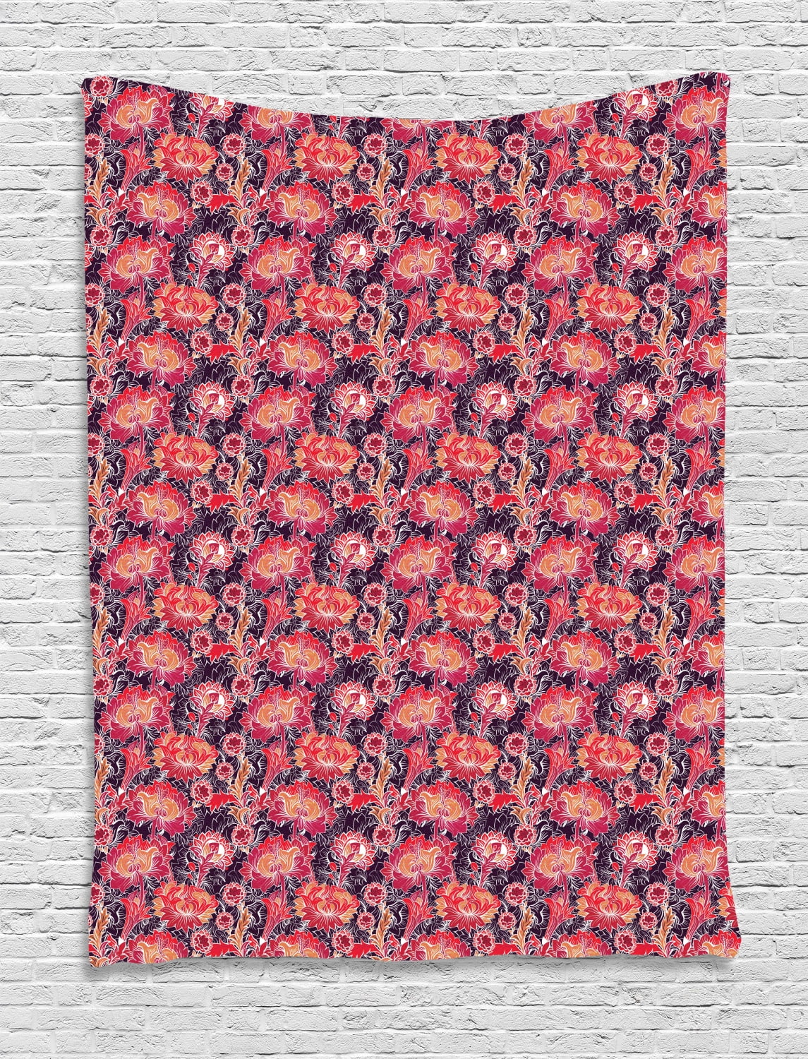 Eastern Tapestry, Asian Oriental Floral Tile Traditional Flourish
