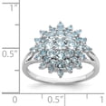 thumbnail image 3 of Sterling Silver Rhodium Aquamarine Ring (Size 7) Made In India qr4529aq-7, 3 of 5