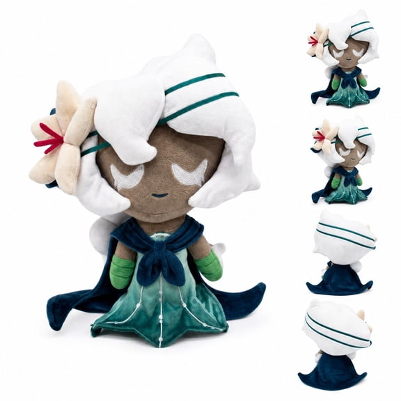 White Lily Cookie Plush, 9.8" Cute Cookie Run Kingdom Plush Toy, Soft Stuffed, Christmas Gift for Fans and Collectors