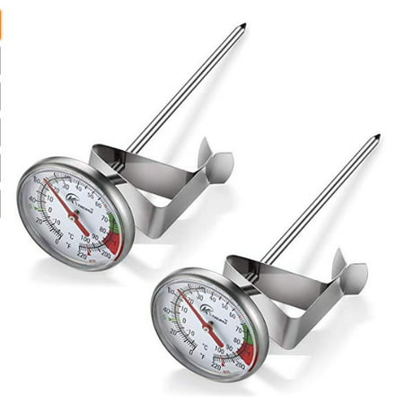 Instand Read 2-Inch Dial Thermometer（2-PACK）, Best For The Coffee Drinks,Chocolate Milk (Best Drinking Chocolate Australia)