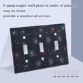 thumbnail image 3 of Yayeee Toggle Light Switch Wall Plate 2-Gang 4.56"x4.48" Decorative Outlet Cover, Starry Night Pattern, 3 of 7