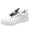 White, variant on Canvas Fashion Sneakers for Men Platform Thick Sole Round Toe Trendy Versatile Lightweight Comfortable Streetwear Daily Outing Weekend Shoes