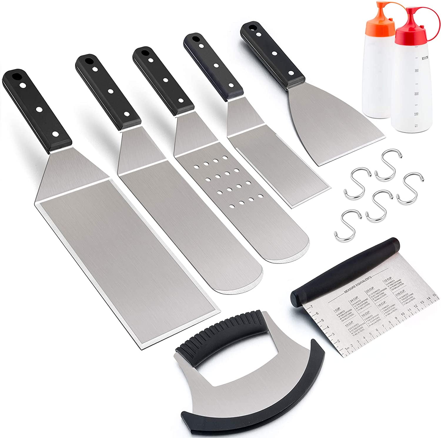 Griddle Accessories Spatula 4-Piece Stainless Steel Kit For Flat Top Grill Cast 