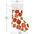 thumbnail image 2 of Coolnut Strawberry Christmas Stocking Personalized Large Candy Stocking, Xmas Stockings Decoration Hanging Gift for Family Holiday Party Ornaments Decor Fireplace, 2 of 7