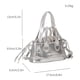 thumbnail image 2 of Bolso De Hombro Bolso vagabundo para mujer, con cordón, patrón de cocodrilo, Bolsas satchel para dama (plata), 2 of 8