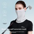 thumbnail image 5 of Mascarilla de seda helada con protección solar de verano para mujer, fina, anti-UV, para montar a caballo, para golf, para colgar de las orejas, para cubrir la cara, 5 of 5