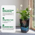 thumbnail image 5 of Tall Planter Set of 2, Outdoor＆Indoor Planter Pots, High Front Porch Planter Pots with Drainage Holes＆Water Level Monitor＆Inner Bucket, Automatic Watering, ConvenienceInstill, 5 of 9