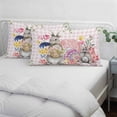 thumbnail image 3 of Bunny Easter Pillow Covers, Linen Long Throw Pillow Case, Pink Eggs Plaid Spring Floral Farmhouse Holiday Pillow Protector Decorative Cushion Cover for Living Room/Bedroom 16" x 24", 3 of 8