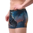 thumbnail image 2 of Pofeuu Lonely Night Sky Wolf Print Men’s Boxer Briefs, Moisture-Wicking Underwear, Regular,Trunk-Medium, 2 of 5