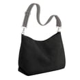 thumbnail image 3 of Bolso de mano de pana para mujer, informal, con correa ajustable, para el trabajo diario, Valentín y adolescentes. Negro, 3 of 8