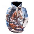 thumbnail image 4 of Sweat à Capuche Unisexe Cheval Créatif Imprimé 3D Imprimé Animal, 4 of 8