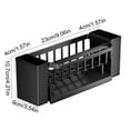 thumbnail image 3 of 12.2In Multifunctional Kitchen Sink Storage Rack Countertop Sponge Dishcloth Organizer Drainage Hole Design Space Saving Stable Bottom Kitchen Cleaning Supplies Storage Holder, 3 of 6