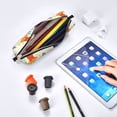 thumbnail image 7 of Fotbe Flower Leaves Pattern Leather Pencil Case, Pencil Pouch with Durable Zipper, Compact and Stylish Organizer for Stationery, Art Supplies, Travel Essentials, 7 of 7