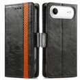 thumbnail image 2 of For iPhone Air Leather Phone Case Wallet Folio Flip Cover Casual Business, [RFID Blocking] Multi Hidden Anti-theft Card Holder Cash Slot, Side Magnetic Buckle, Stand Support,Black,For iPhone Air, 2 of 6