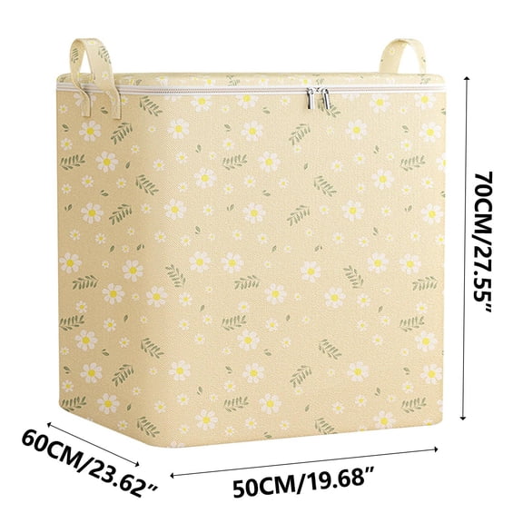 Lilgiuy Home Storage Bins Closet Organizers and Storage Box, Non-woven Zipper Storage Bag Moving Quilt Storage Basket Travel Large-capacity Clothing Storage Bag, 19.68"x23.62"x27.55"