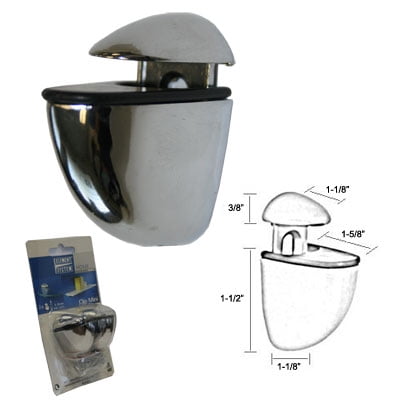 Gordon Glass® Polished Chrome Finish Mini Adjustable Glass Shelf Brackets - Pair | DISCONTINUED