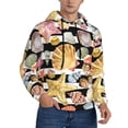 thumbnail image 2 of Lsque Sea Shell Pattern Casual Men's Hoodie,Hooded Sweatshirt with Kangaroo Pocket,Pullover Hoodie-XX-Large, 2 of 7