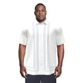 thumbnail image 5 of Cafe Luna Men's and Big Men's Printed L-Shape Short Sleeve Woven Shirt, Size S-4XL, 5 of 7