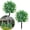 White, variant on Artificial Boxwood Topiary Ball Tree Outdoor Set of 2,UV Resistant Fake Topiary Balls Flowers with Spike, Realistic Faux Shrubs Plants Bushes Greenery for Spring Porch Outdoor Planter Diameter15.8