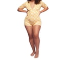 thumbnail image 2 of SUNSIOM Ladies Home Pajamas Short Sleeve V-neck Pattern Printed Skinny Jumpsuit, 2 of 6