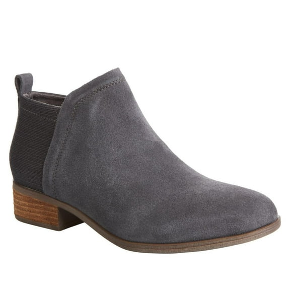 TOMS Women's Deia Side-Zipper Suede Booties
