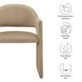 thumbnail image 4 of Side Dining Chair Armchair, Brown, Velvet, Bar Pub Cafe Bistro Dining Kitchen Hospitality Restaurant, Modern Contemporary, HB37563, 4 of 9
